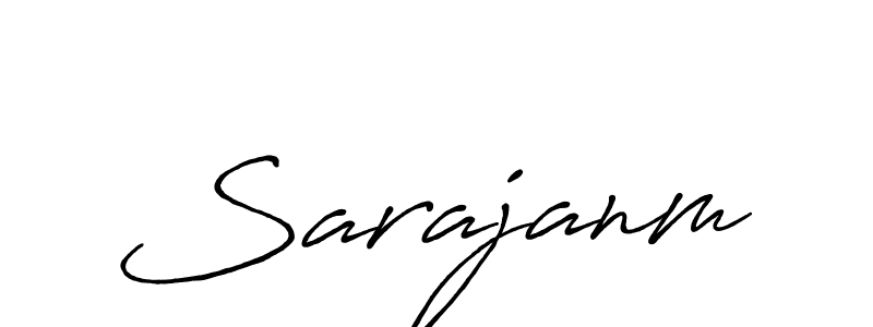 Create a beautiful signature design for name Sarajanm. With this signature (Antro_Vectra_Bolder) fonts, you can make a handwritten signature for free. Sarajanm signature style 7 images and pictures png