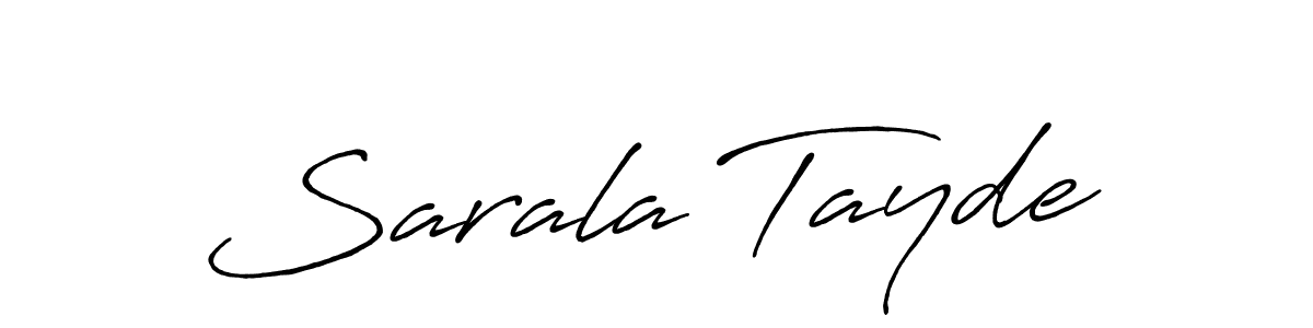 Use a signature maker to create a handwritten signature online. With this signature software, you can design (Antro_Vectra_Bolder) your own signature for name Sarala Tayde. Sarala Tayde signature style 7 images and pictures png