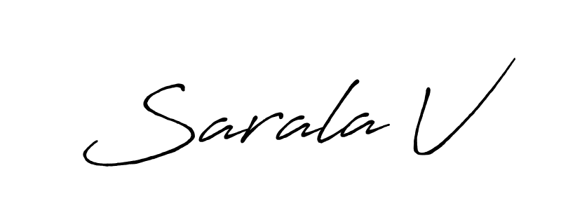 Design your own signature with our free online signature maker. With this signature software, you can create a handwritten (Antro_Vectra_Bolder) signature for name Sarala V. Sarala V signature style 7 images and pictures png