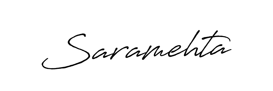 Design your own signature with our free online signature maker. With this signature software, you can create a handwritten (Antro_Vectra_Bolder) signature for name Saramehta. Saramehta signature style 7 images and pictures png