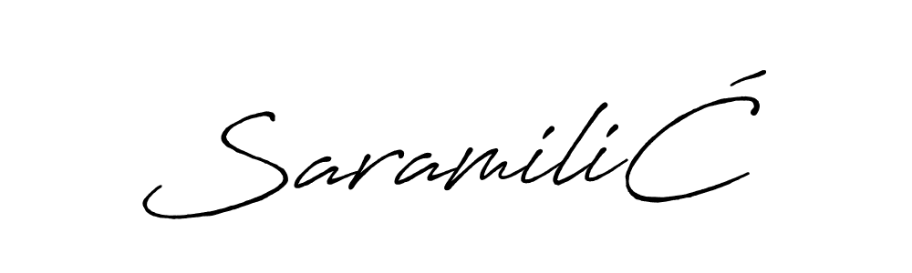 This is the best signature style for the SaramiliĆ name. Also you like these signature font (Antro_Vectra_Bolder). Mix name signature. SaramiliĆ signature style 7 images and pictures png