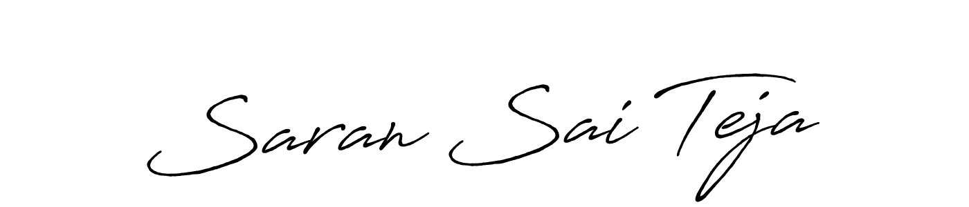 Similarly Antro_Vectra_Bolder is the best handwritten signature design. Signature creator online .You can use it as an online autograph creator for name Saran Sai Teja. Saran Sai Teja signature style 7 images and pictures png