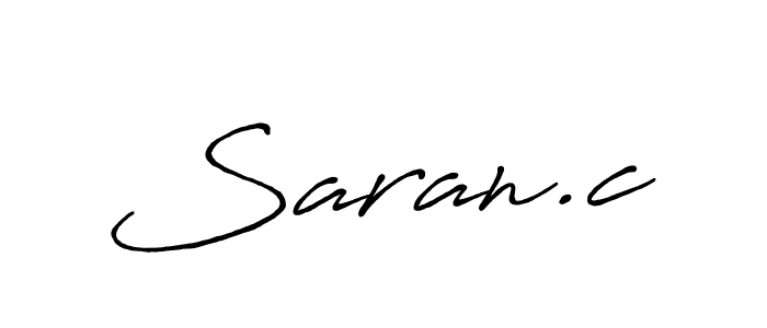if you are searching for the best signature style for your name Saran.c. so please give up your signature search. here we have designed multiple signature styles  using Antro_Vectra_Bolder. Saran.c signature style 7 images and pictures png