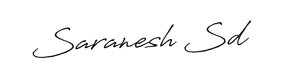 Make a beautiful signature design for name Saranesh Sd. Use this online signature maker to create a handwritten signature for free. Saranesh Sd signature style 7 images and pictures png