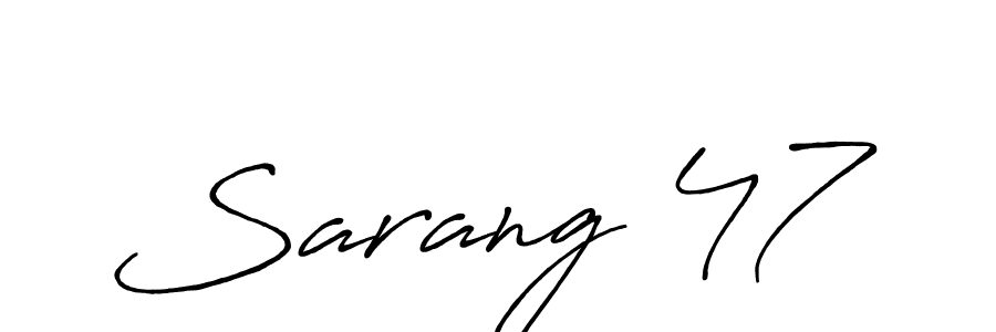 It looks lik you need a new signature style for name Sarang 47. Design unique handwritten (Antro_Vectra_Bolder) signature with our free signature maker in just a few clicks. Sarang 47 signature style 7 images and pictures png