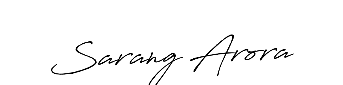 Sarang Arora stylish signature style. Best Handwritten Sign (Antro_Vectra_Bolder) for my name. Handwritten Signature Collection Ideas for my name Sarang Arora. Sarang Arora signature style 7 images and pictures png