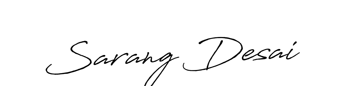 It looks lik you need a new signature style for name Sarang Desai. Design unique handwritten (Antro_Vectra_Bolder) signature with our free signature maker in just a few clicks. Sarang Desai signature style 7 images and pictures png