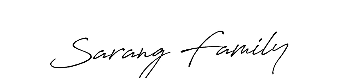Also we have Sarang Family name is the best signature style. Create professional handwritten signature collection using Antro_Vectra_Bolder autograph style. Sarang Family signature style 7 images and pictures png