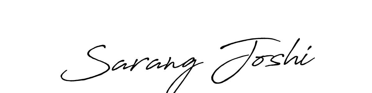 The best way (Antro_Vectra_Bolder) to make a short signature is to pick only two or three words in your name. The name Sarang Joshi include a total of six letters. For converting this name. Sarang Joshi signature style 7 images and pictures png
