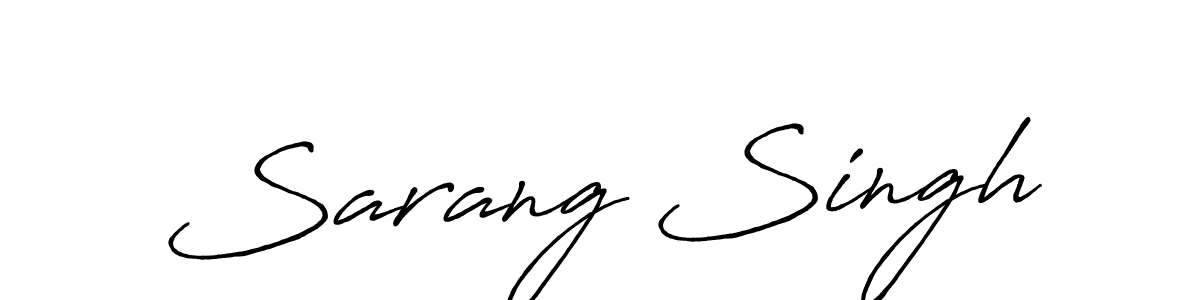 Use a signature maker to create a handwritten signature online. With this signature software, you can design (Antro_Vectra_Bolder) your own signature for name Sarang Singh. Sarang Singh signature style 7 images and pictures png