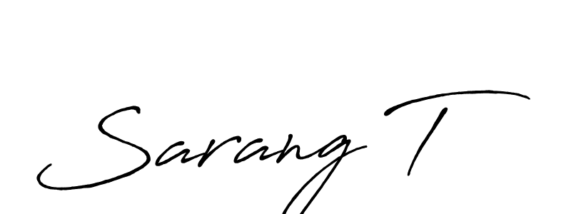 This is the best signature style for the Sarang T name. Also you like these signature font (Antro_Vectra_Bolder). Mix name signature. Sarang T signature style 7 images and pictures png