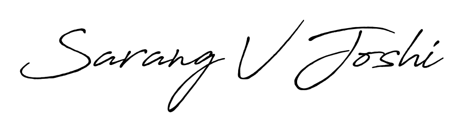 You should practise on your own different ways (Antro_Vectra_Bolder) to write your name (Sarang V Joshi) in signature. Don't let someone else do it for you. Sarang V Joshi signature style 7 images and pictures png