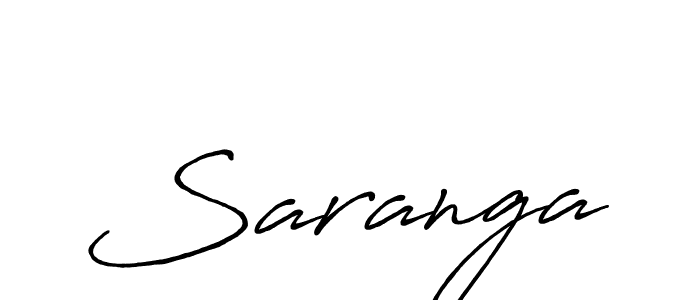 Also we have Saranga name is the best signature style. Create professional handwritten signature collection using Antro_Vectra_Bolder autograph style. Saranga signature style 7 images and pictures png