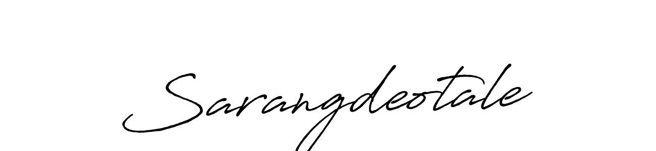 Similarly Antro_Vectra_Bolder is the best handwritten signature design. Signature creator online .You can use it as an online autograph creator for name Sarangdeotale. Sarangdeotale signature style 7 images and pictures png