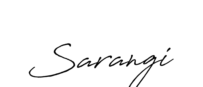 Use a signature maker to create a handwritten signature online. With this signature software, you can design (Antro_Vectra_Bolder) your own signature for name Sarangi. Sarangi signature style 7 images and pictures png