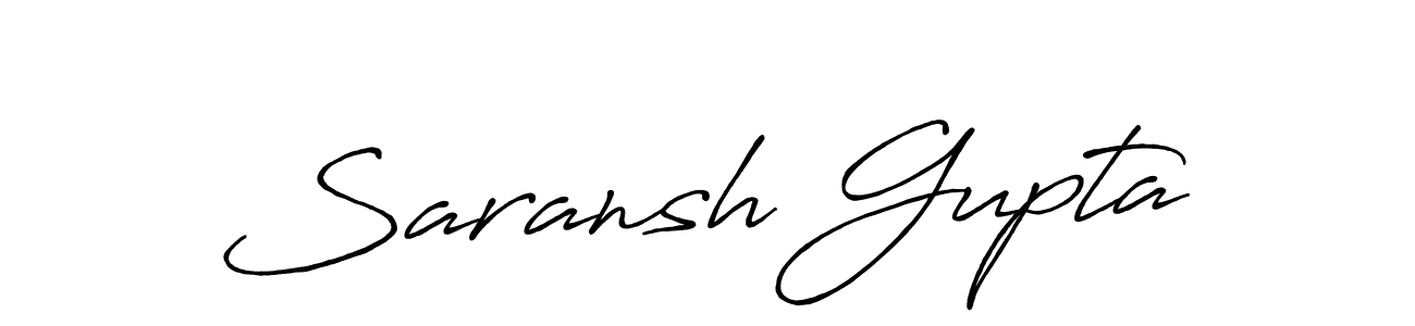 Also we have Saransh Gupta name is the best signature style. Create professional handwritten signature collection using Antro_Vectra_Bolder autograph style. Saransh Gupta signature style 7 images and pictures png