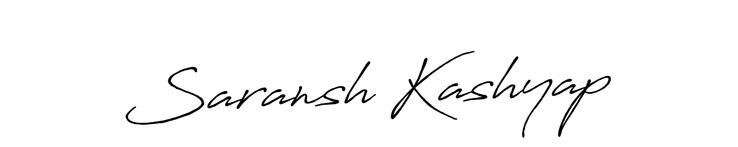 Saransh Kashyap stylish signature style. Best Handwritten Sign (Antro_Vectra_Bolder) for my name. Handwritten Signature Collection Ideas for my name Saransh Kashyap. Saransh Kashyap signature style 7 images and pictures png