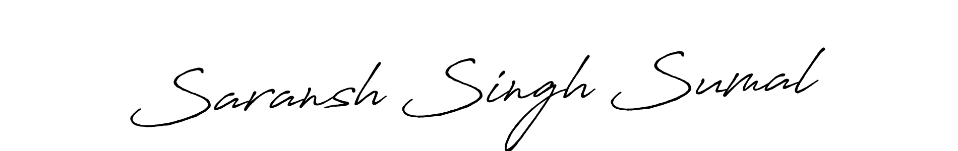 How to make Saransh Singh Sumal signature? Antro_Vectra_Bolder is a professional autograph style. Create handwritten signature for Saransh Singh Sumal name. Saransh Singh Sumal signature style 7 images and pictures png