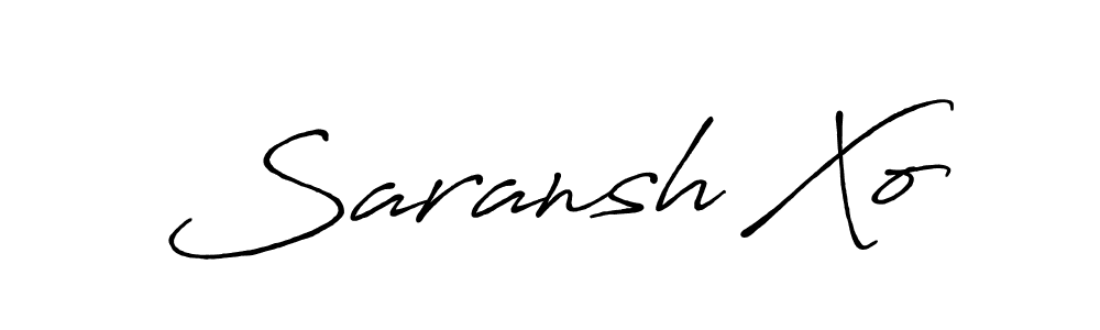 Make a beautiful signature design for name Saransh Xo. With this signature (Antro_Vectra_Bolder) style, you can create a handwritten signature for free. Saransh Xo signature style 7 images and pictures png