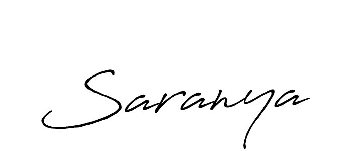 Make a beautiful signature design for name Saranya. With this signature (Antro_Vectra_Bolder) style, you can create a handwritten signature for free. Saranya signature style 7 images and pictures png