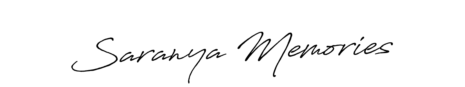 Use a signature maker to create a handwritten signature online. With this signature software, you can design (Antro_Vectra_Bolder) your own signature for name Saranya Memories. Saranya Memories signature style 7 images and pictures png