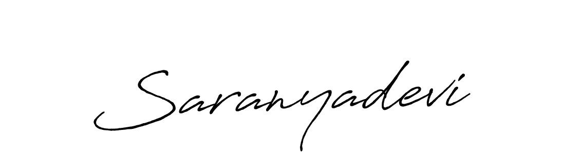 Create a beautiful signature design for name Saranyadevi. With this signature (Antro_Vectra_Bolder) fonts, you can make a handwritten signature for free. Saranyadevi signature style 7 images and pictures png