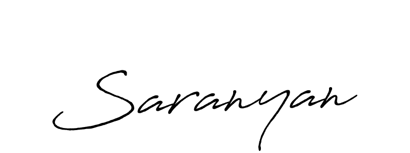 Make a beautiful signature design for name Saranyan. With this signature (Antro_Vectra_Bolder) style, you can create a handwritten signature for free. Saranyan signature style 7 images and pictures png