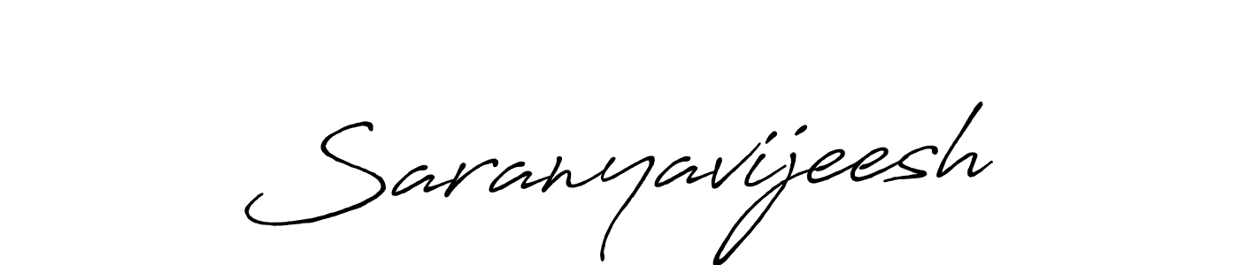 Also we have Saranyavijeesh name is the best signature style. Create professional handwritten signature collection using Antro_Vectra_Bolder autograph style. Saranyavijeesh signature style 7 images and pictures png