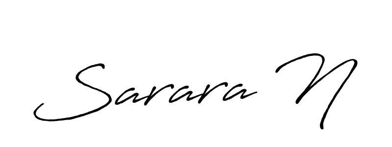 Also we have Sarara N name is the best signature style. Create professional handwritten signature collection using Antro_Vectra_Bolder autograph style. Sarara N signature style 7 images and pictures png