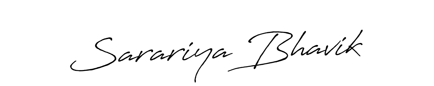 How to make Sarariya Bhavik signature? Antro_Vectra_Bolder is a professional autograph style. Create handwritten signature for Sarariya Bhavik name. Sarariya Bhavik signature style 7 images and pictures png