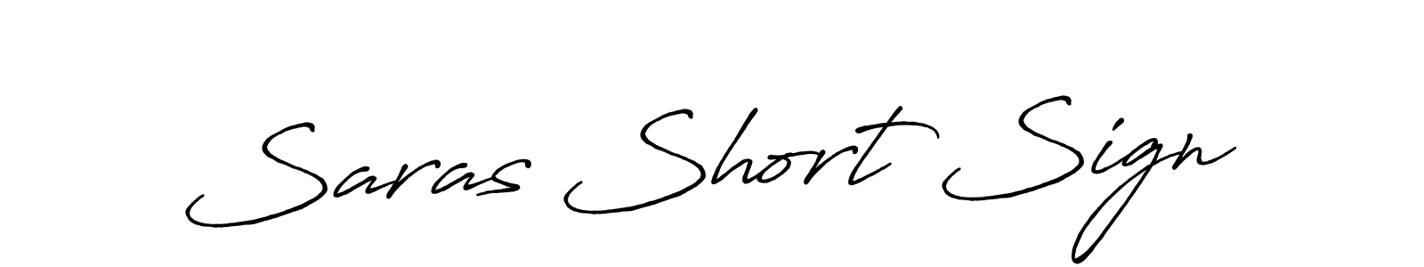 Design your own signature with our free online signature maker. With this signature software, you can create a handwritten (Antro_Vectra_Bolder) signature for name Saras Short Sign. Saras Short Sign signature style 7 images and pictures png