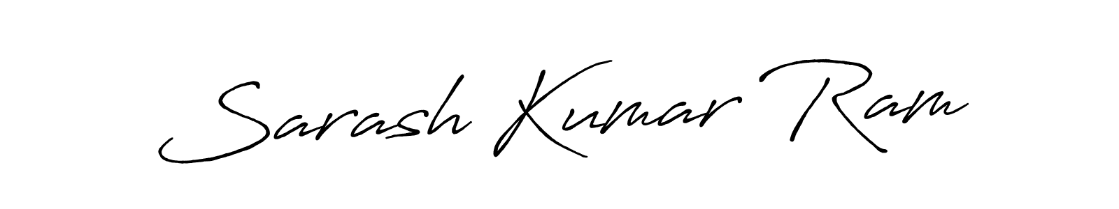 How to make Sarash Kumar Ram name signature. Use Antro_Vectra_Bolder style for creating short signs online. This is the latest handwritten sign. Sarash Kumar Ram signature style 7 images and pictures png