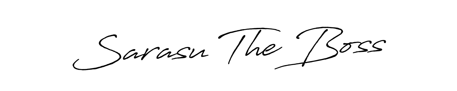 Make a beautiful signature design for name Sarasu The Boss. With this signature (Antro_Vectra_Bolder) style, you can create a handwritten signature for free. Sarasu The Boss signature style 7 images and pictures png