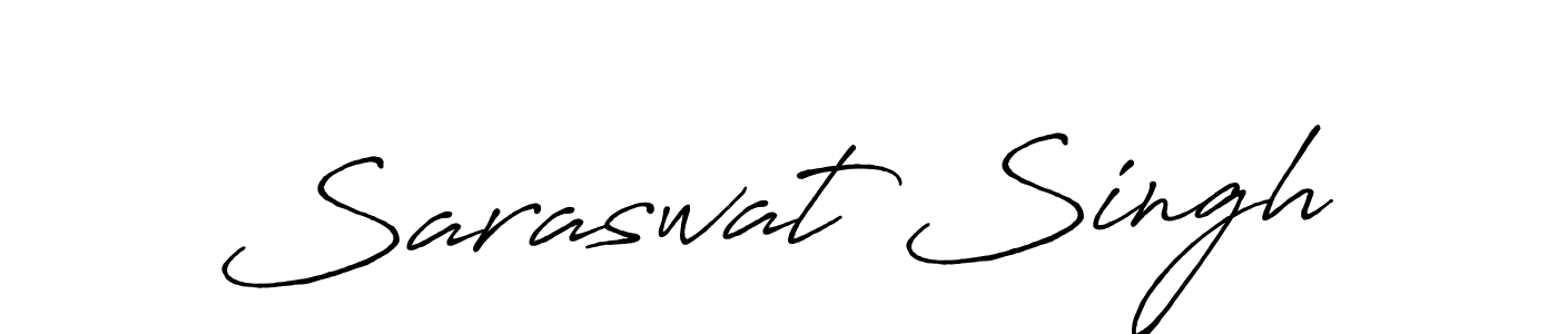 Create a beautiful signature design for name Saraswat Singh. With this signature (Antro_Vectra_Bolder) fonts, you can make a handwritten signature for free. Saraswat Singh signature style 7 images and pictures png