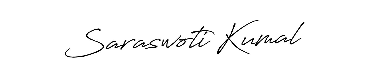 Create a beautiful signature design for name Saraswoti Kumal. With this signature (Antro_Vectra_Bolder) fonts, you can make a handwritten signature for free. Saraswoti Kumal signature style 7 images and pictures png
