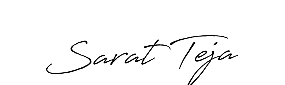 if you are searching for the best signature style for your name Sarat Teja. so please give up your signature search. here we have designed multiple signature styles  using Antro_Vectra_Bolder. Sarat Teja signature style 7 images and pictures png