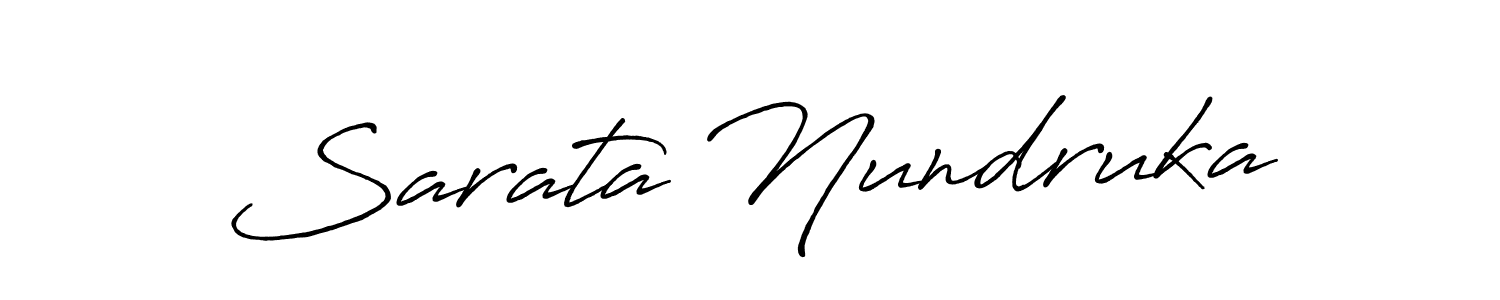 Sarata Nundruka stylish signature style. Best Handwritten Sign (Antro_Vectra_Bolder) for my name. Handwritten Signature Collection Ideas for my name Sarata Nundruka. Sarata Nundruka signature style 7 images and pictures png