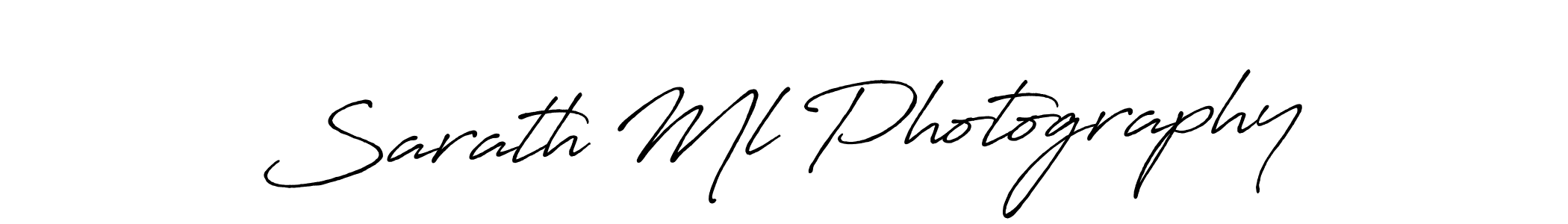 Make a beautiful signature design for name Sarath Ml Photography. With this signature (Antro_Vectra_Bolder) style, you can create a handwritten signature for free. Sarath Ml Photography signature style 7 images and pictures png