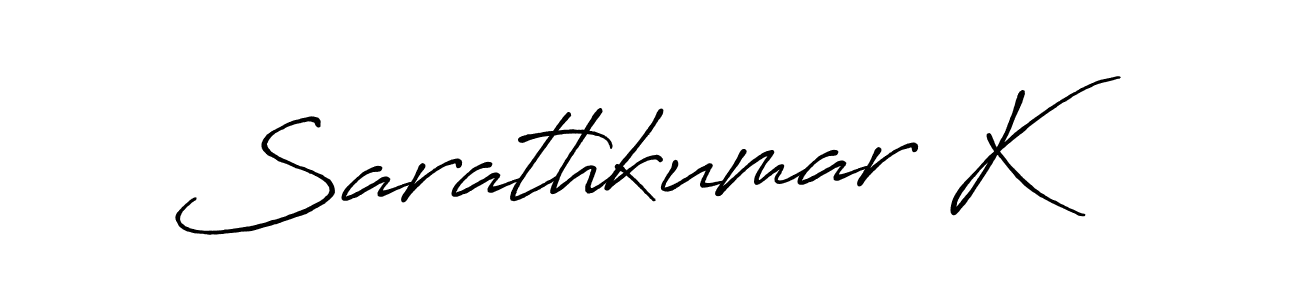 Use a signature maker to create a handwritten signature online. With this signature software, you can design (Antro_Vectra_Bolder) your own signature for name Sarathkumar K. Sarathkumar K signature style 7 images and pictures png