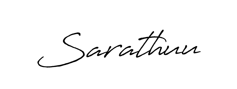 Use a signature maker to create a handwritten signature online. With this signature software, you can design (Antro_Vectra_Bolder) your own signature for name Sarathuu. Sarathuu signature style 7 images and pictures png