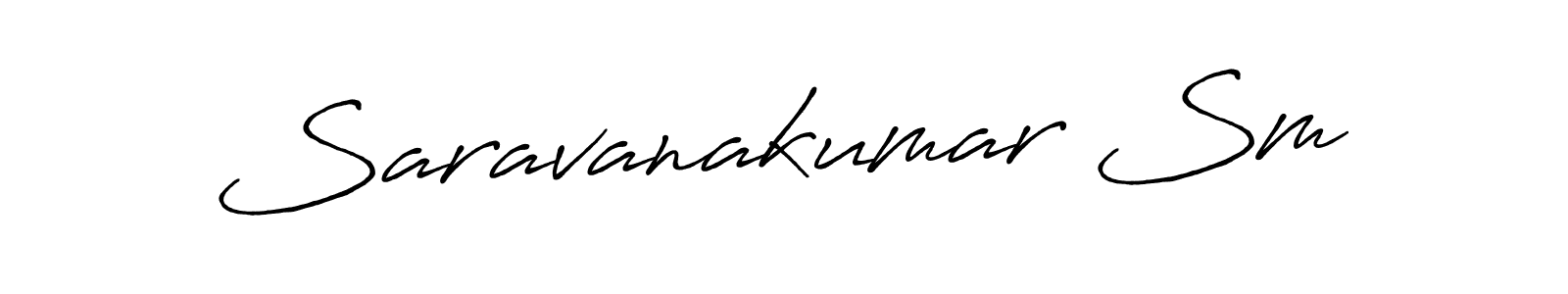 Make a beautiful signature design for name Saravanakumar Sm. With this signature (Antro_Vectra_Bolder) style, you can create a handwritten signature for free. Saravanakumar Sm signature style 7 images and pictures png