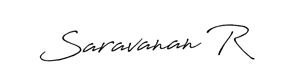 Design your own signature with our free online signature maker. With this signature software, you can create a handwritten (Antro_Vectra_Bolder) signature for name Saravanan R. Saravanan R signature style 7 images and pictures png