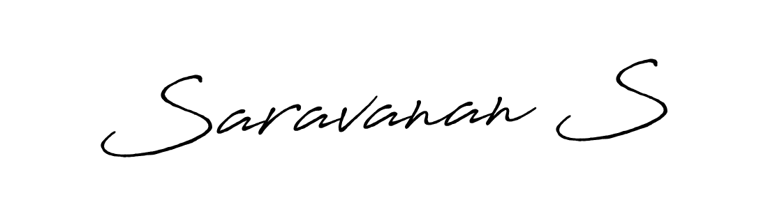 The best way (Antro_Vectra_Bolder) to make a short signature is to pick only two or three words in your name. The name Saravanan S include a total of six letters. For converting this name. Saravanan S signature style 7 images and pictures png