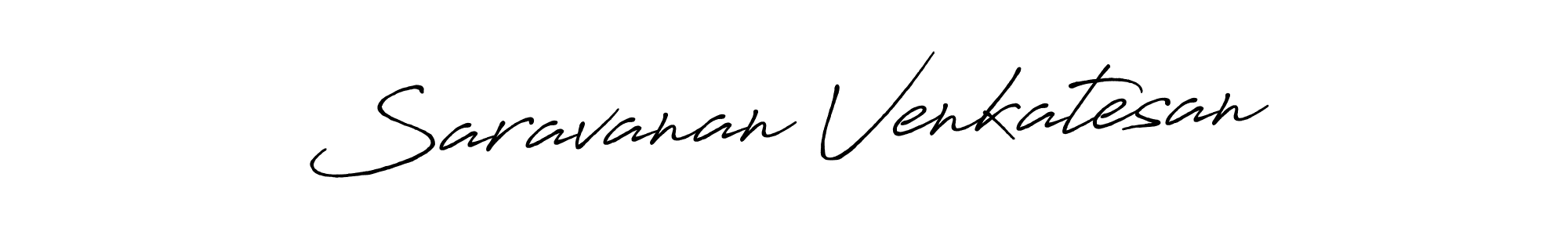 Create a beautiful signature design for name Saravanan Venkatesan. With this signature (Antro_Vectra_Bolder) fonts, you can make a handwritten signature for free. Saravanan Venkatesan signature style 7 images and pictures png