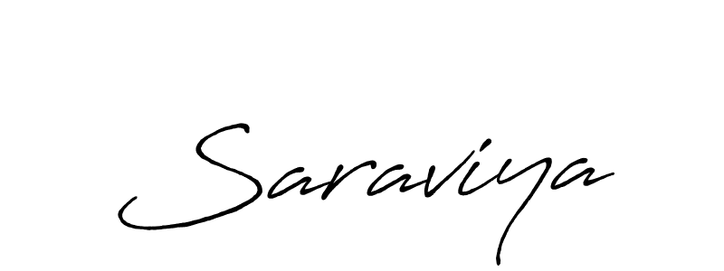 Saraviya stylish signature style. Best Handwritten Sign (Antro_Vectra_Bolder) for my name. Handwritten Signature Collection Ideas for my name Saraviya. Saraviya signature style 7 images and pictures png