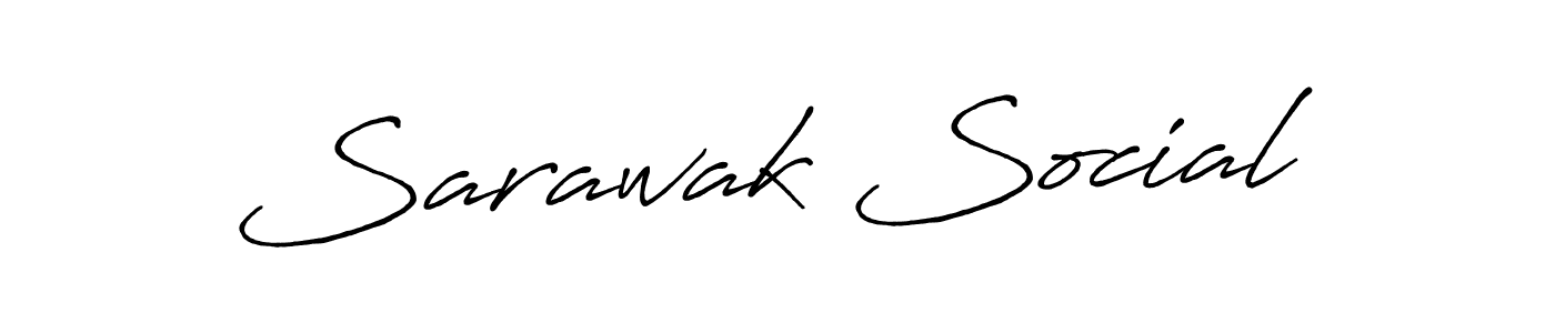 How to make Sarawak Social name signature. Use Antro_Vectra_Bolder style for creating short signs online. This is the latest handwritten sign. Sarawak Social signature style 7 images and pictures png