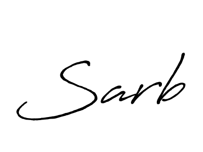 Use a signature maker to create a handwritten signature online. With this signature software, you can design (Antro_Vectra_Bolder) your own signature for name Sarb. Sarb signature style 7 images and pictures png