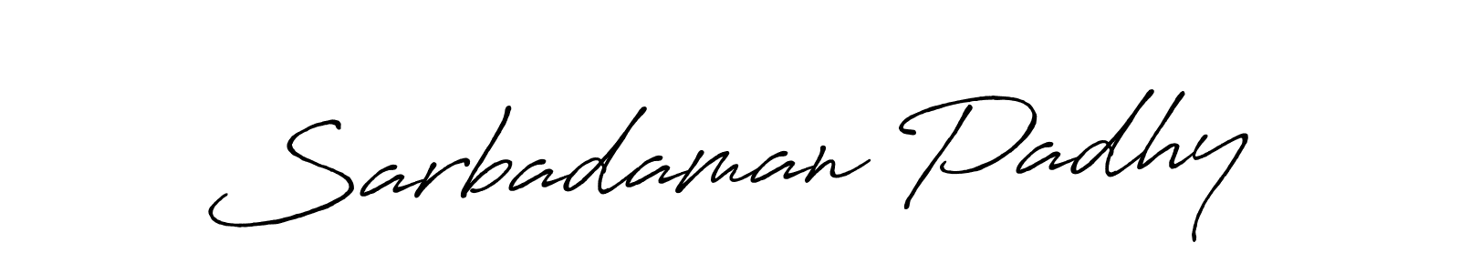 How to make Sarbadaman Padhy name signature. Use Antro_Vectra_Bolder style for creating short signs online. This is the latest handwritten sign. Sarbadaman Padhy signature style 7 images and pictures png