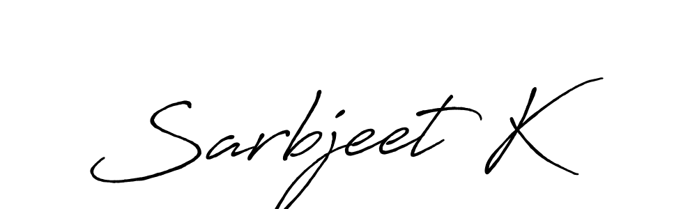 How to make Sarbjeet K signature? Antro_Vectra_Bolder is a professional autograph style. Create handwritten signature for Sarbjeet K name. Sarbjeet K signature style 7 images and pictures png