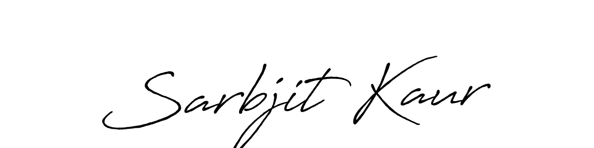 Design your own signature with our free online signature maker. With this signature software, you can create a handwritten (Antro_Vectra_Bolder) signature for name Sarbjit Kaur. Sarbjit Kaur signature style 7 images and pictures png